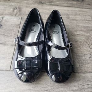 Wonder Nation Sz 9 Toddler Patent Black Dress Shoe